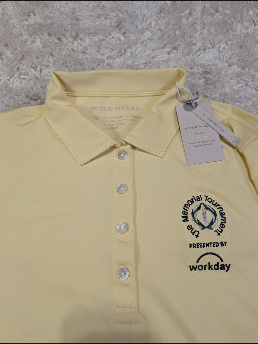 Peter Millar Women’s Yellow Polo Top - The Memorial Tournament